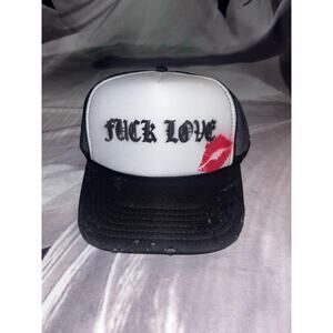 FVCK LOVE designer Airbrushed 5 panel SnapBack Trucker Hat